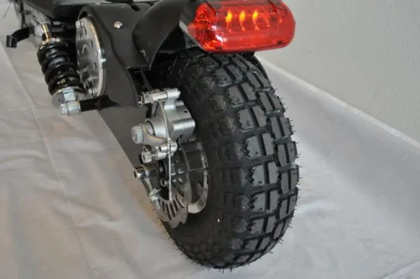 Black scooter back wheel