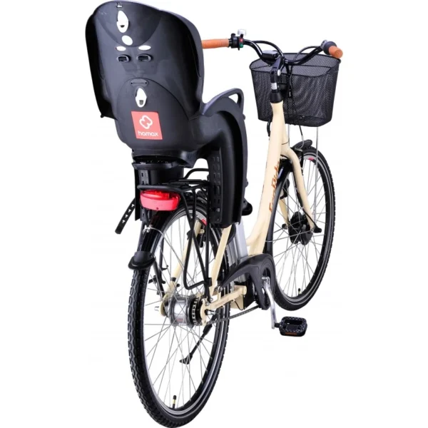 Cream Bike from back with baby carrier