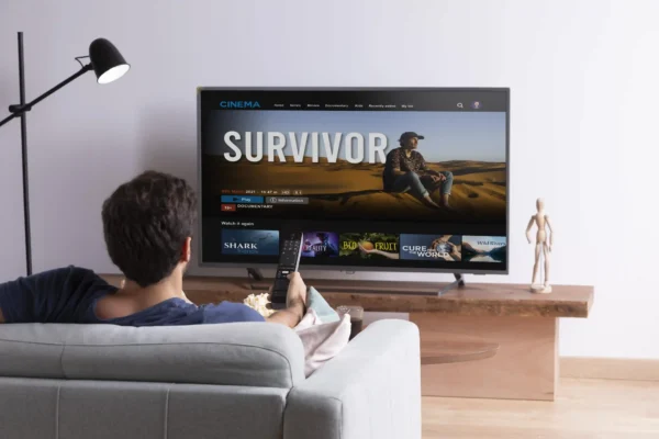 Man watching television Sensei