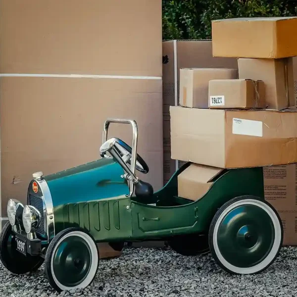 Car and boxes