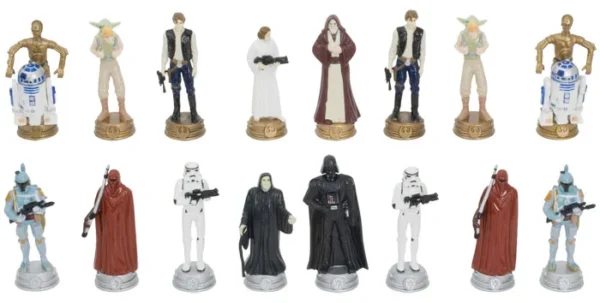 Eight Monopoly game pieces Star Wars